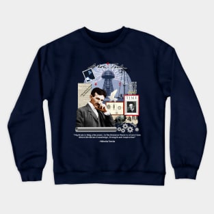 Nikola Tesla Collage Crewneck Sweatshirt